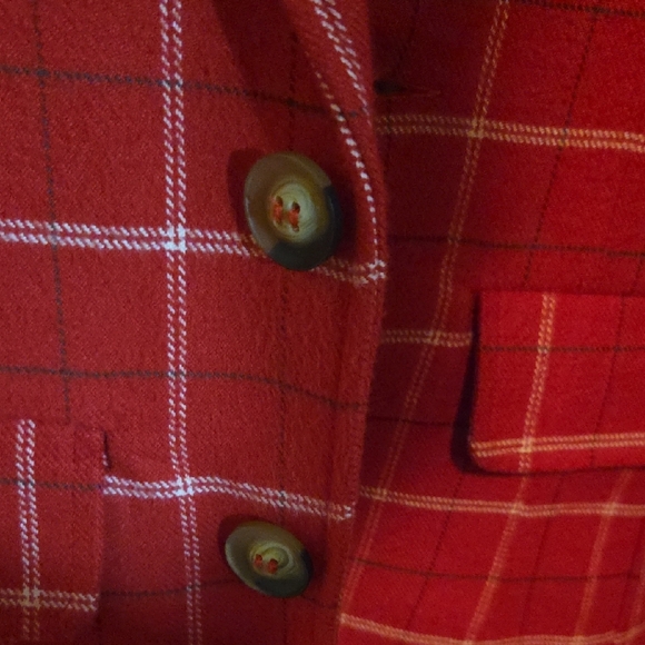 Bella Bliss Red Plaid Blazer - Picture 4 of 5